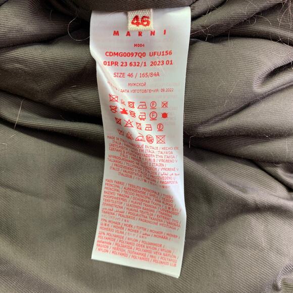 MARNI Size S/M Orange Black Fuzzy Wuzzy Mohair Cardigan Jacket - Picture 6 of 7